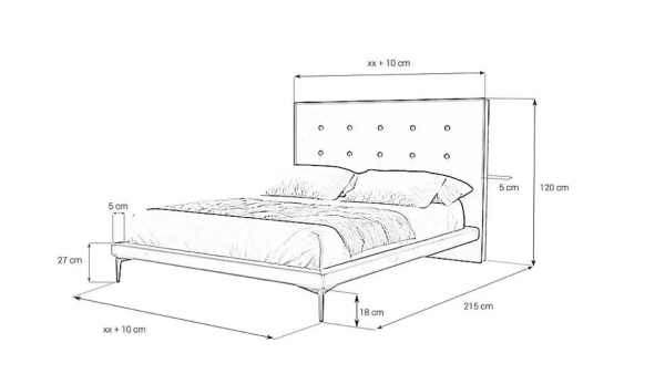 Gepolstertes Bett - ART81239